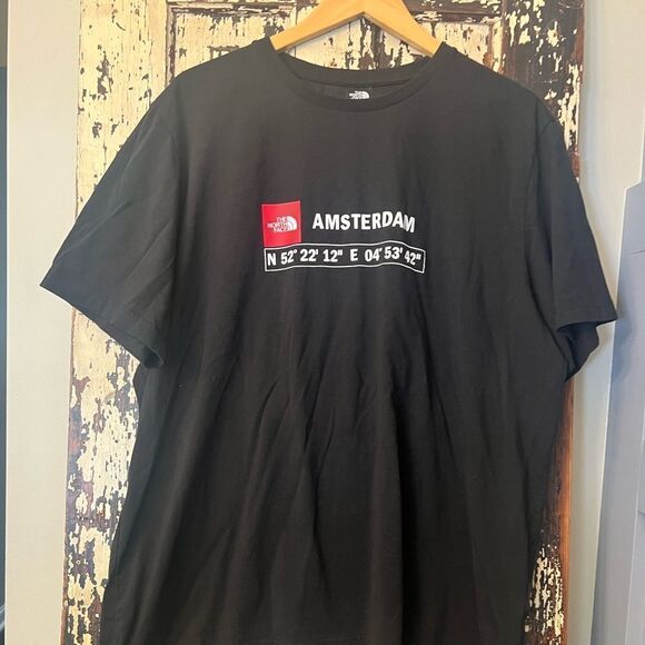 The North Face Men’s Amsterdam location coordinates size XXL T-shirt. Outdoors. - Picture 1 of 5